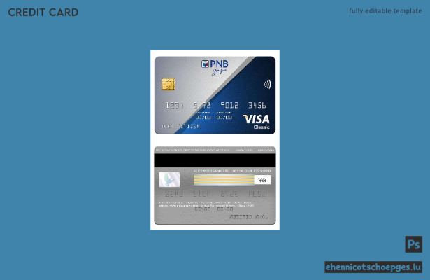 Beispielvorschau der Visa Classic Karte der Philippinischen Nationalbank (PNB)